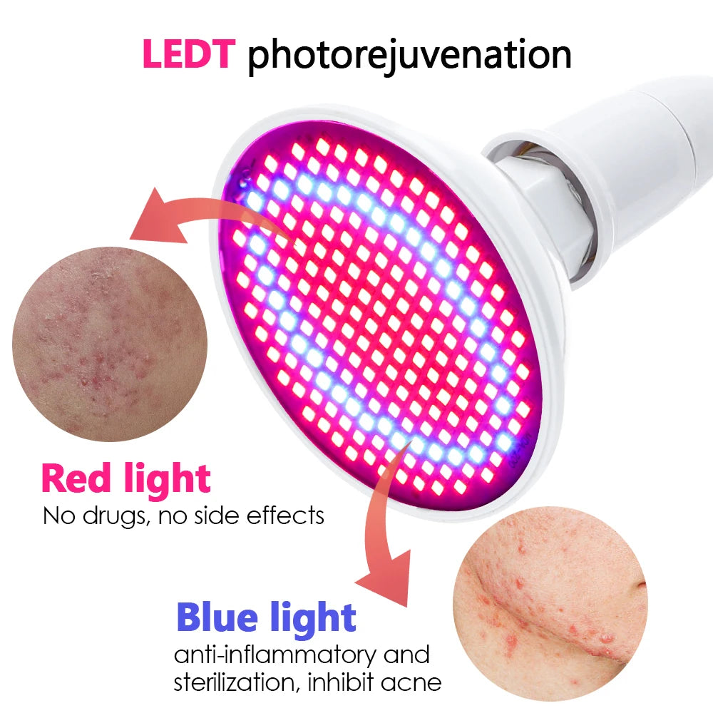 Bloovely - Lampada Terapia LED Rossa e Blu Anti-Age