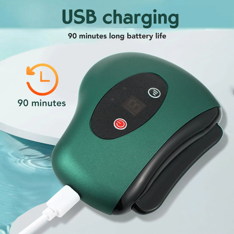 Bloovely - Massaggiatore GuaSha Elettrico Riscaldante Viso e Collo