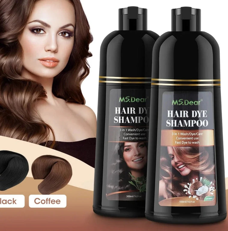 Bloovely - Shampoo Tintura Capelli Nero Olio di Cocco 500ml